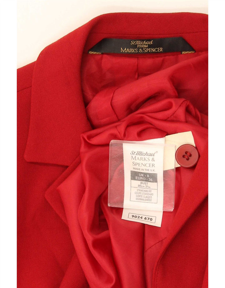 Marks & Spencer Γυναικείο Μπουφάν Blazer St. Michael Longline UK 8 Small Red