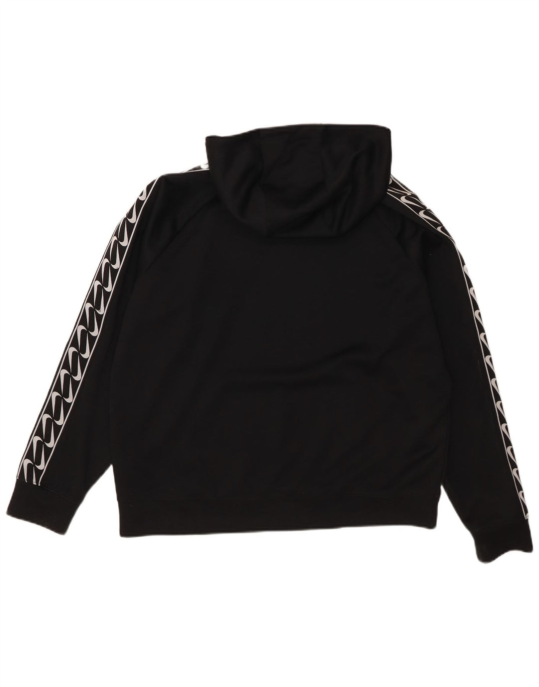 Nike Graphic Hoodie Jumper UK 14 Medium Black Polyester