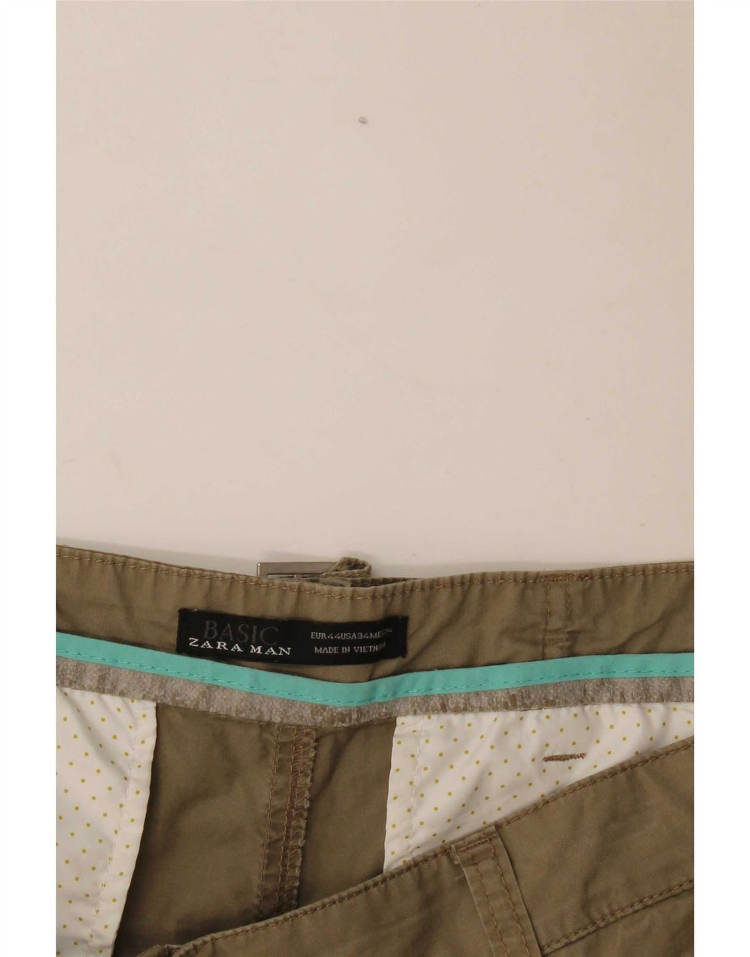 Zara Ανδρικό σορτς Chino EU 44 Large W34 Khaki