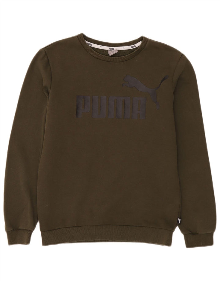 Puma Boys Graphic Φούτερ Jumper 13-14 ετών Χακί