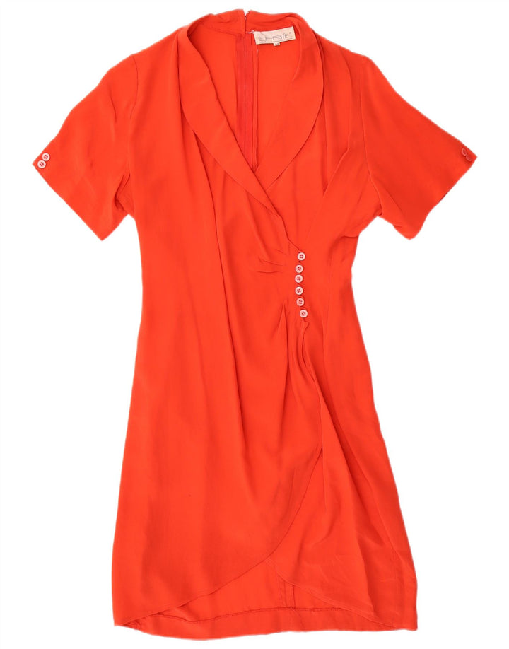 VINTAGE Γυναικείο Wrap Dress IT 44 Medium Orange Silk