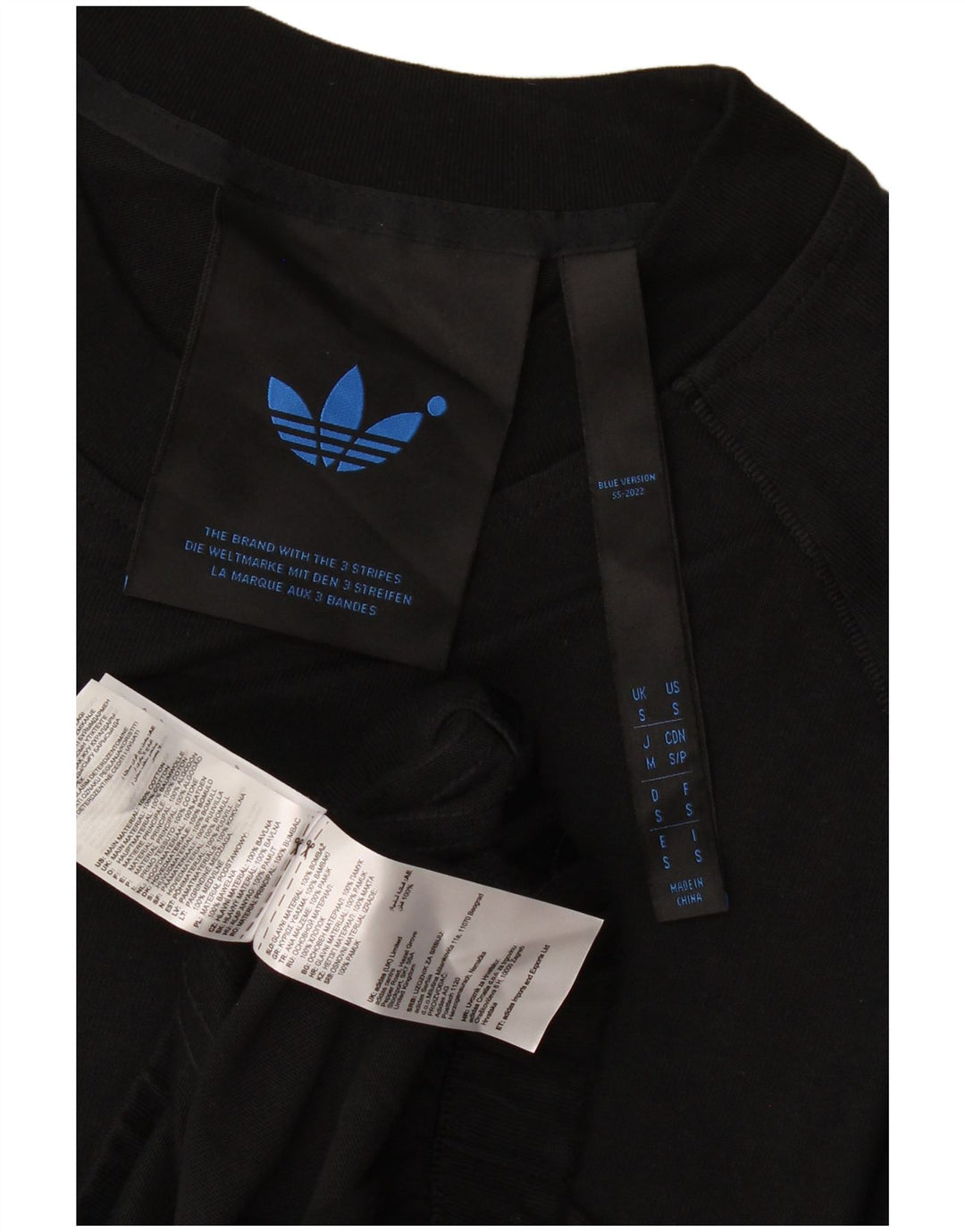 Ανδρικό φούτερ Adidas με κοντό μανίκι Jumper Μικρό μαύρο βαμβακερό