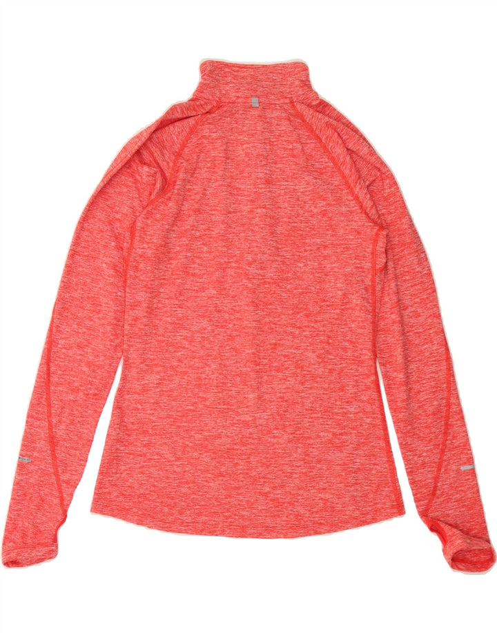 NIKE Womens Dri Fit Pullover Tracksuit Top UK 10 Small Red Flecked Vintage Nike and Second-Hand Nike from Messina Hembry 