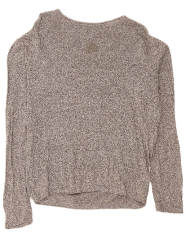 Ανδρικό πουλόβερ Zara Boat Neck Jumper Μεγάλο Γκρι Flecked