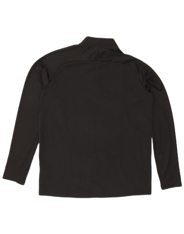 Ανδρική φόρμα πουλόβερ με φερμουάρ Nike Dri Fit Top Large Black Colourblock