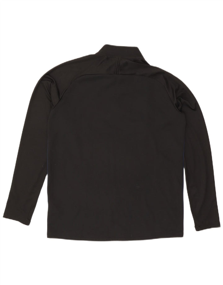 Ανδρική φόρμα πουλόβερ με φερμουάρ Nike Dri Fit Top Large Black Colourblock