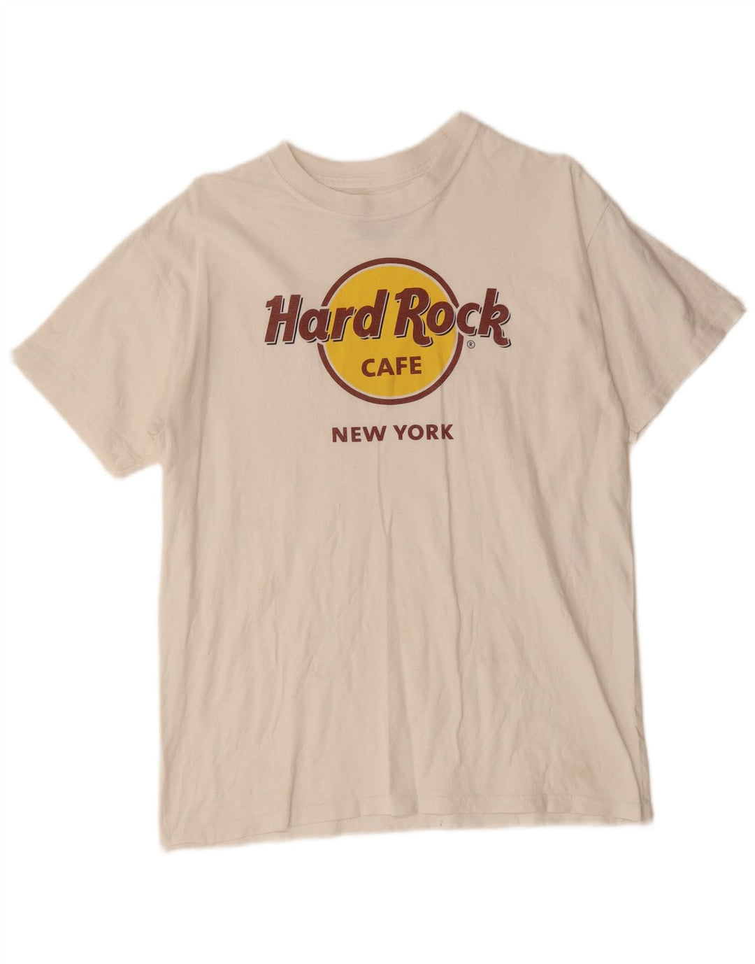 HARD ROCK CAFE Γυναικείο γραφικό μπλουζάκι τοπ UK 14 μεσαίο λευκό βαμβακερό