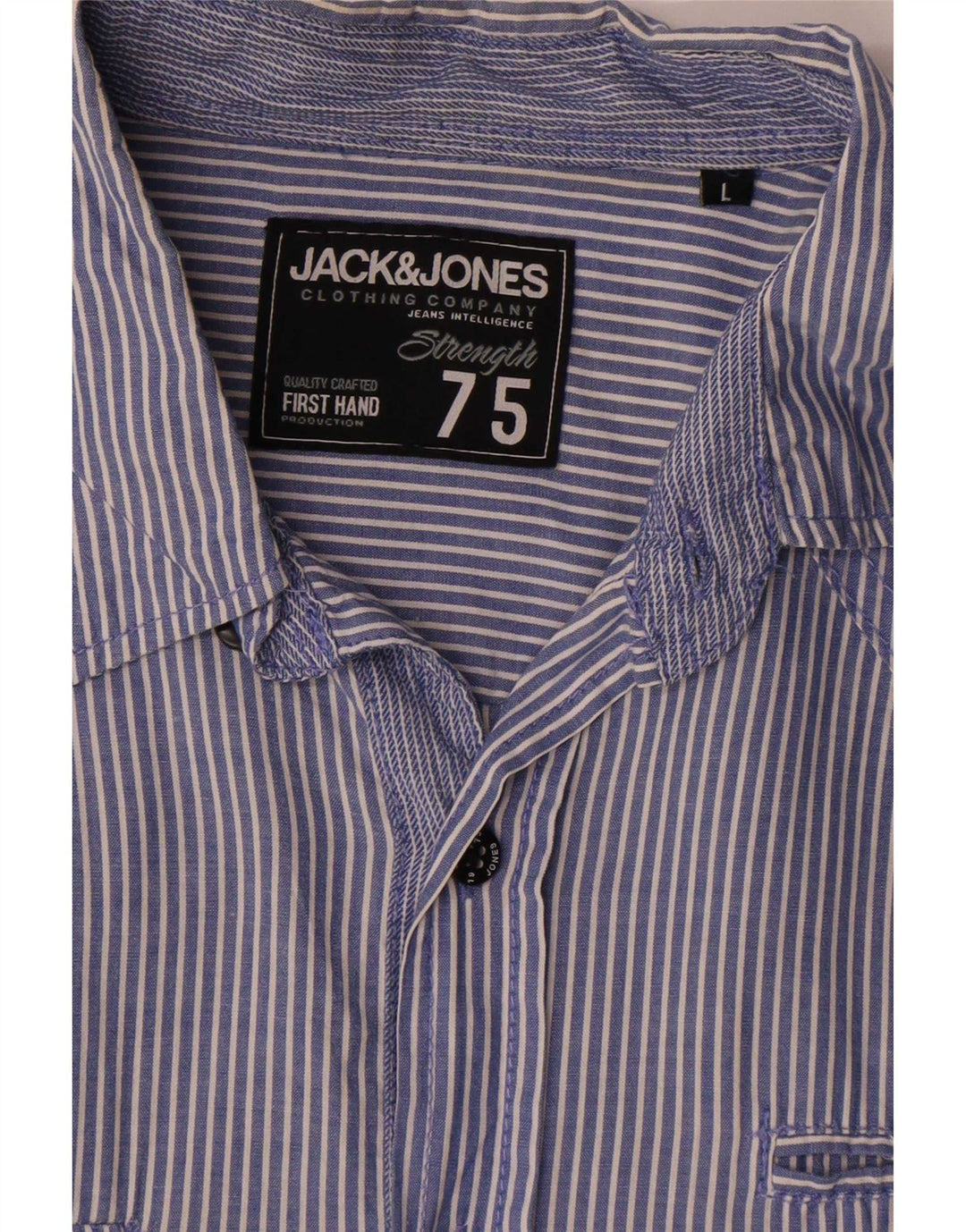 Jack & Jones Ανδρικό κοντομάνικο πουκάμισο μεγάλο μπλε ρίγες