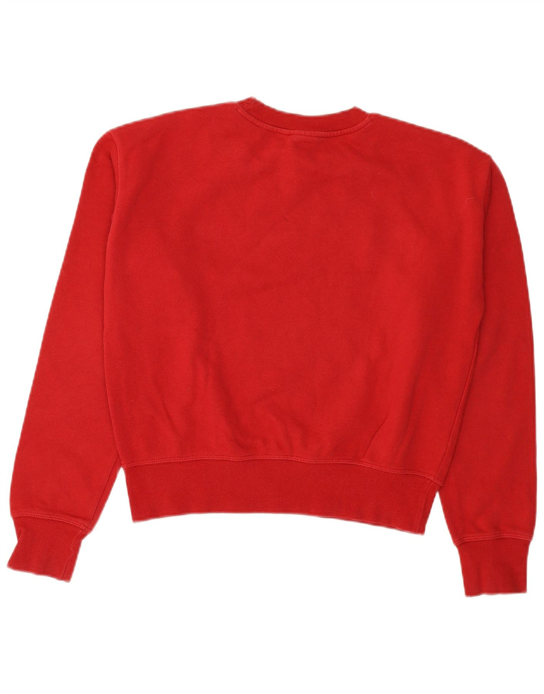 CHAMPION Womens Crop Graphic Sweatshirt Jumper UK 14 Medium Red