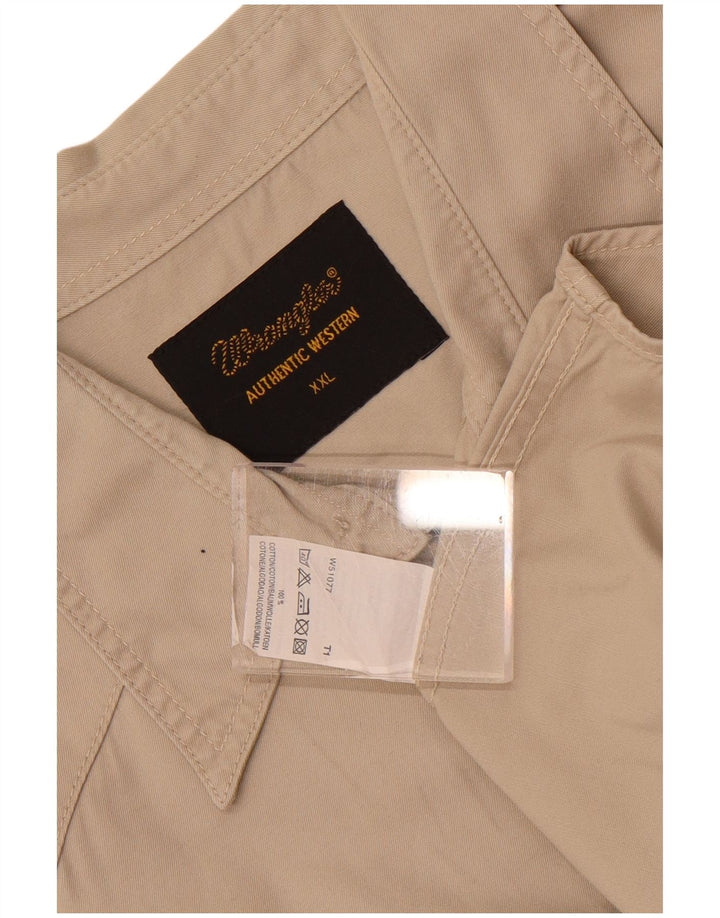 Ανδρικό πουκάμισο Wrangler 2XL Μπεζ βαμβακερό