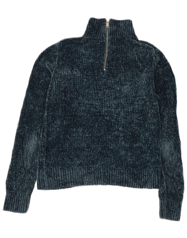 Cos Γυναικείο πουλόβερ με φερμουάρ UK 6 XS Turquoise Polyester
