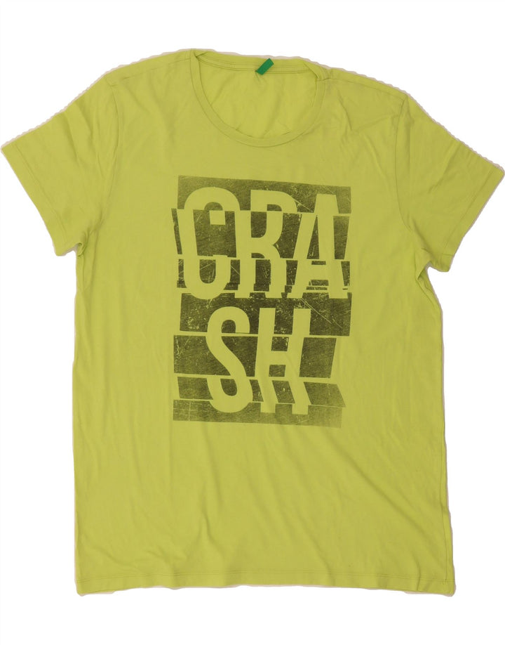 BENETTON Mens Graphic T-Shirt Top Medium Green Vintage Benetton and Second-Hand Benetton from Messina Hembry 
