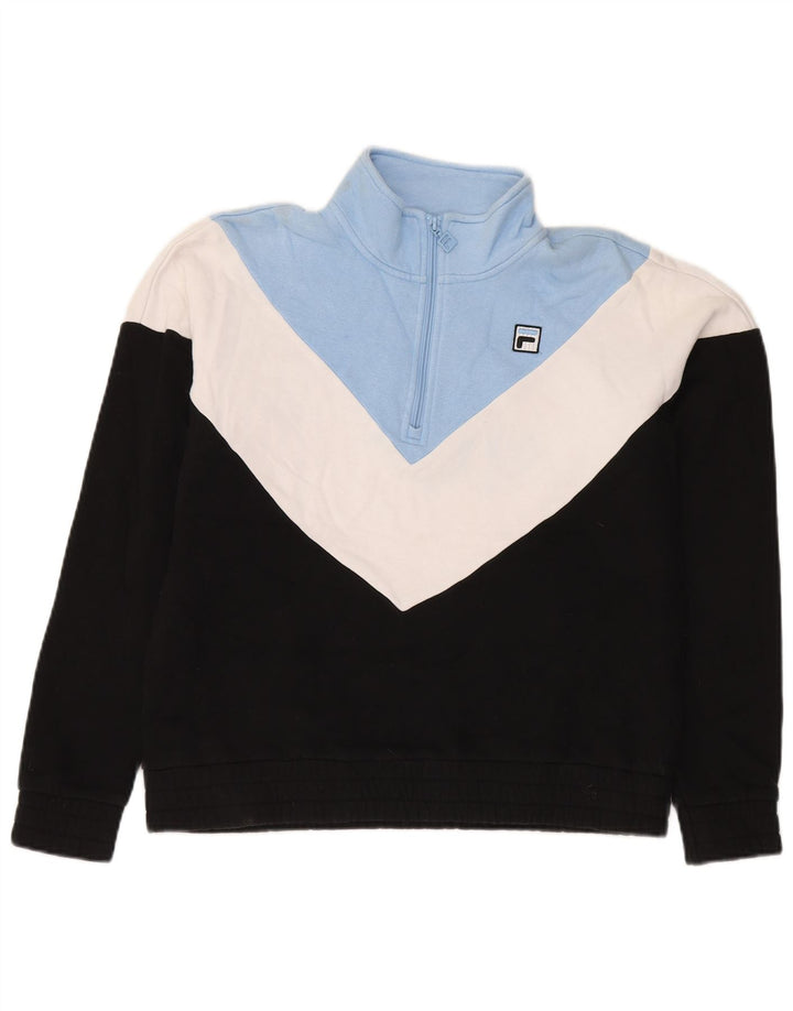Γυναικείο φούτερ με φερμουάρ Fila Jumper UK 14 Medium Black Colourblock