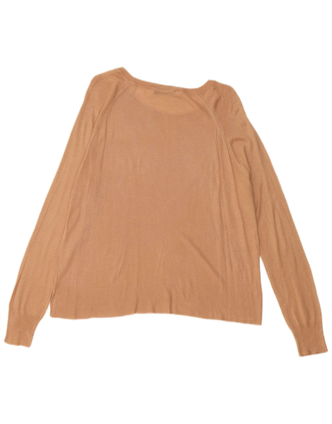ZARA Γυναικείο πουλόβερ με λαιμόκαυστο UK 14 Medium Beige