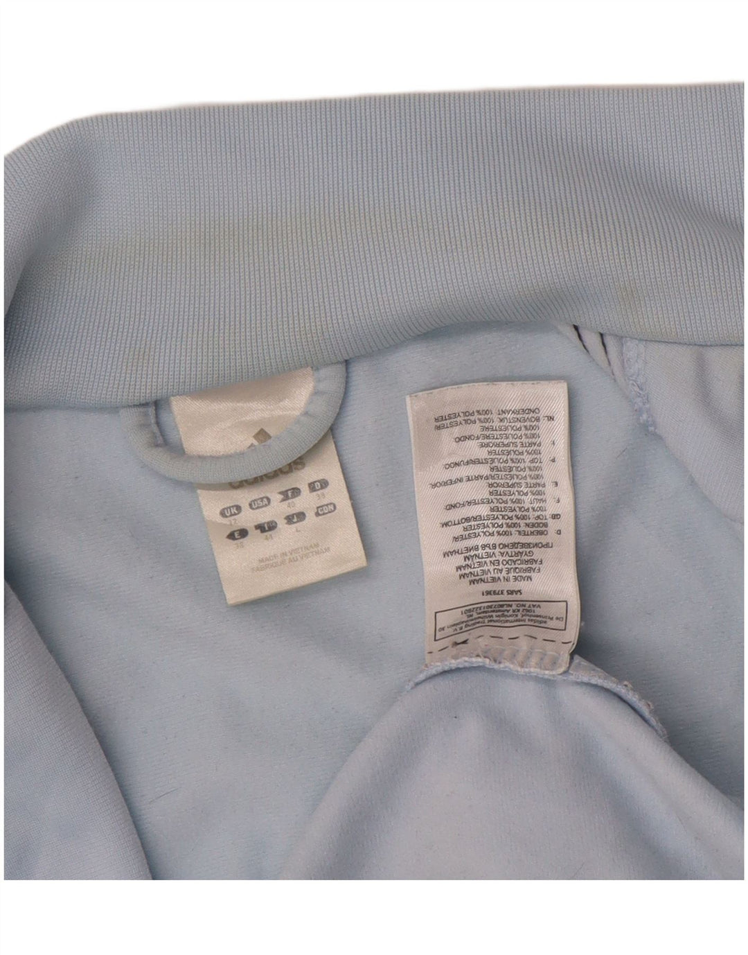 Γυναικεία αθλητική φόρμα Adidas Top Jacket UK 12 Medium Blue Polyester