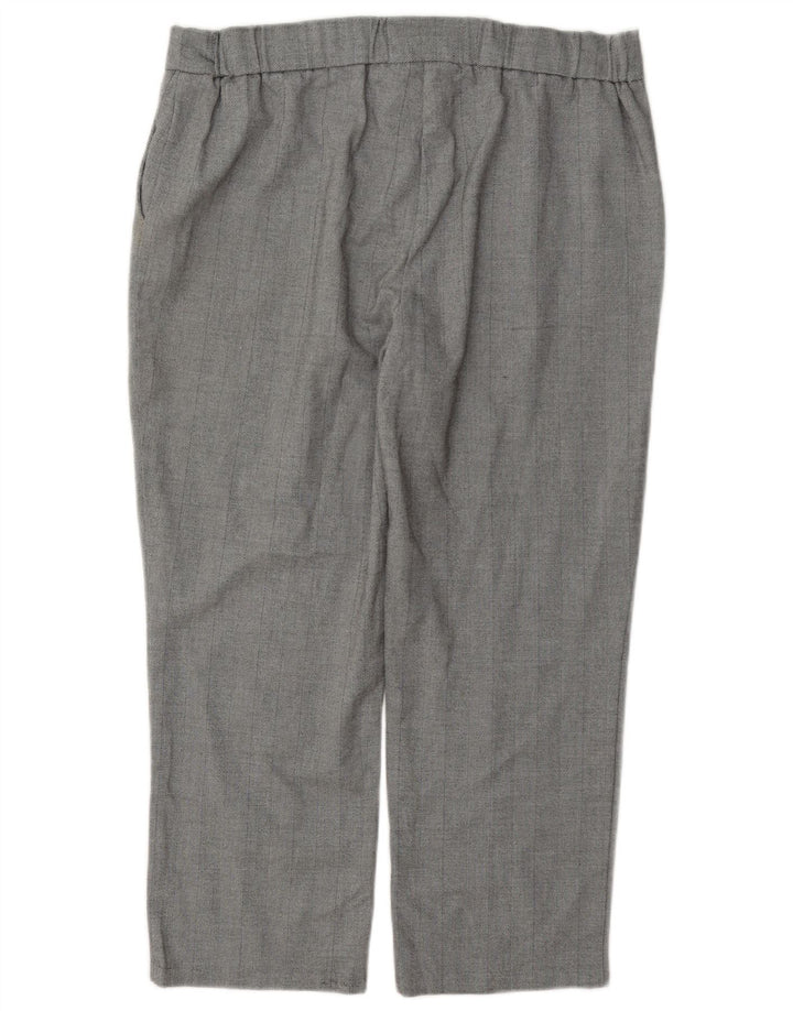 Marks & Spencer Γυναικείο Cropped Παντελόνι UK 14 Large W34 L24 Grey Polyester