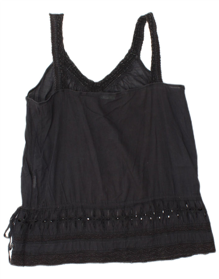 BENETTON Γυναικεία Cami Top UK 10 Small Black