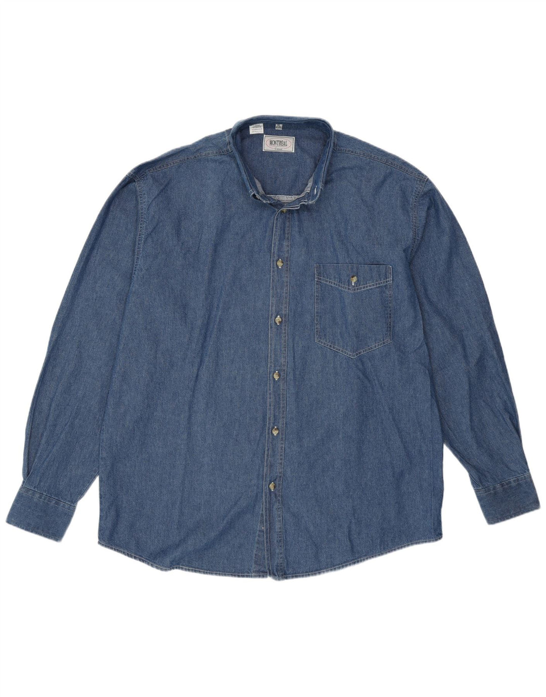 Ανδρικό πουκάμισο τζιν VINTAGE Μέγεθος 43/44 XL Μπλε βαμβακερό