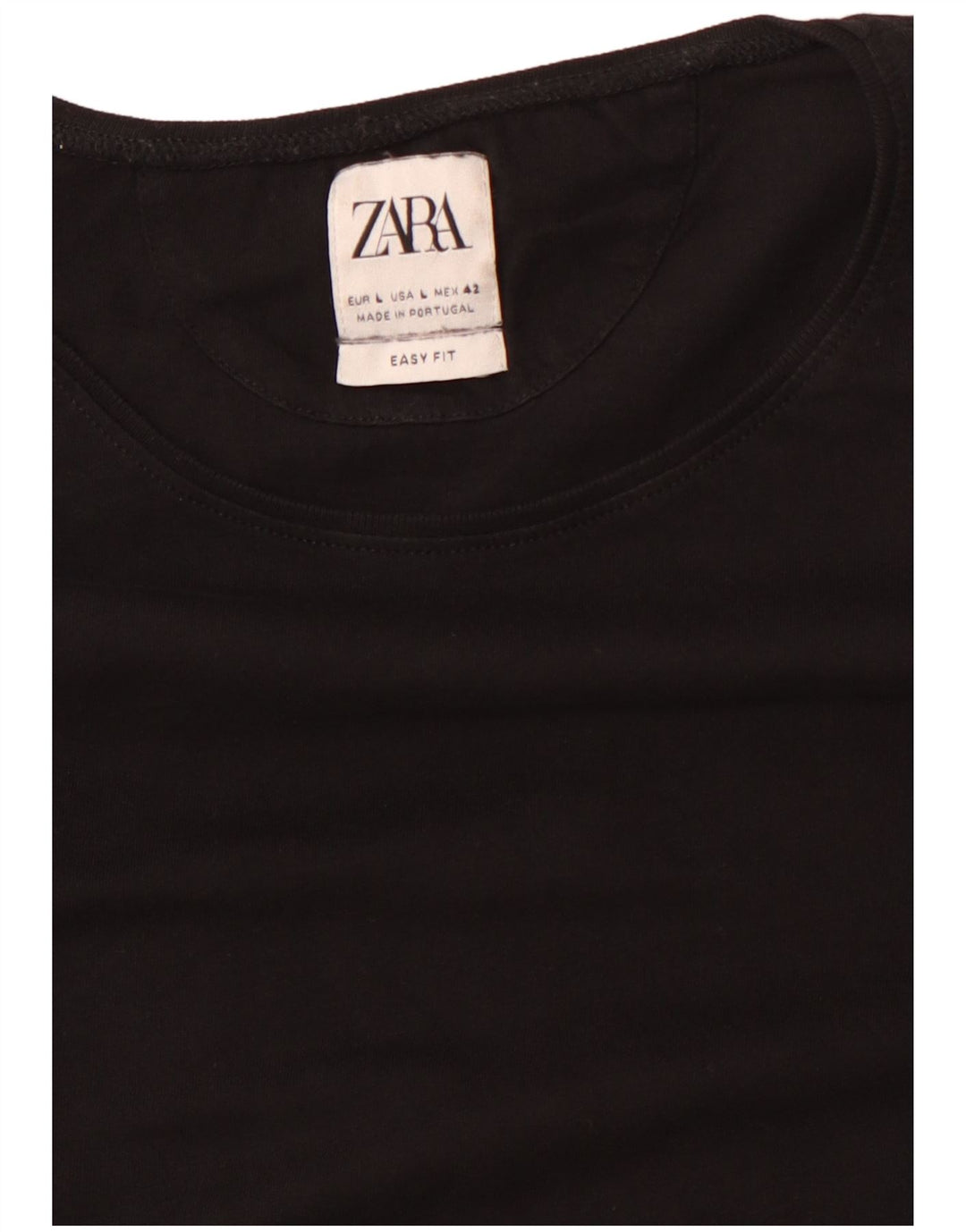 Zara Γυναικείο T-Shirt Easy Fit Top UK 14 Large Black