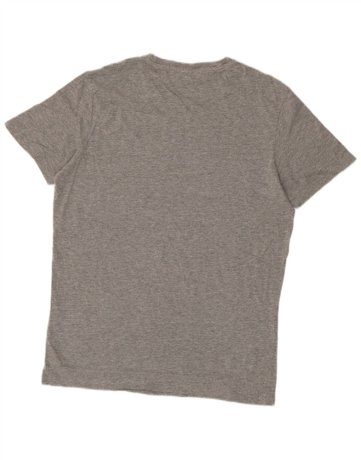 Jack & Jones Ανδρικό γραφικό μπλουζάκι με κορδόνι, μεσαίο βαμβακερό γκρι