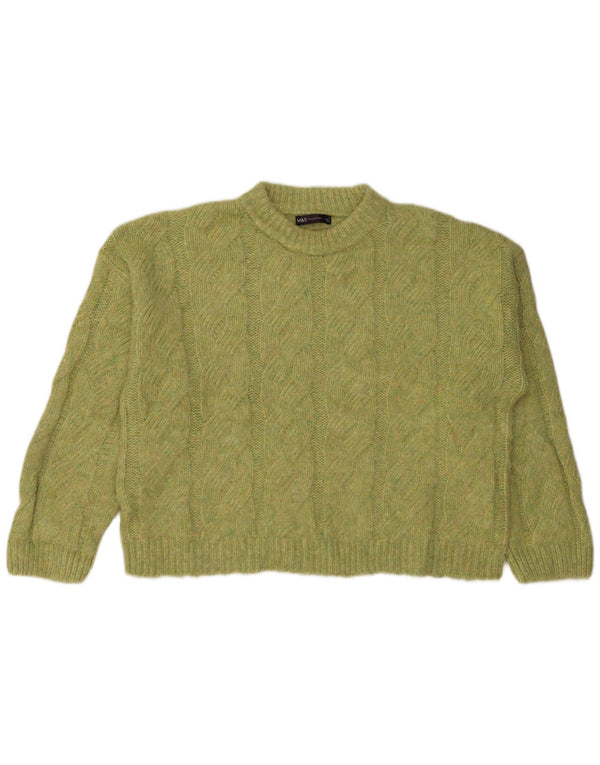 Marks & Spencer Γυναικείο πουλόβερ με λαιμόκοψη μεγάλου μεγέθους UK 16 Large Green