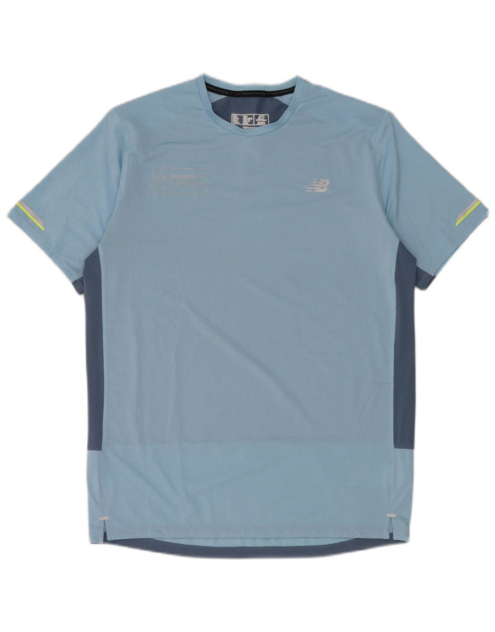 Ανδρικό T-Shirt New Balance Top Medium Blue Colorblock Πολυεστέρας