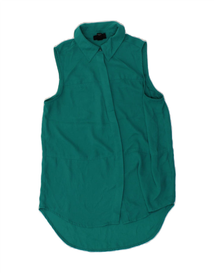 MOSSIMO Womens Sleeveless Shirt Blouse UK 6 XS Green Polyester Vintage Mossimo and Second-Hand Mossimo from Messina Hembry 