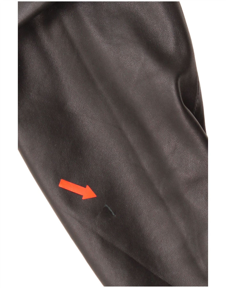 Vintage Γυναικείο Δερμάτινο Μπουφάν UK 14 Medium Black Leather