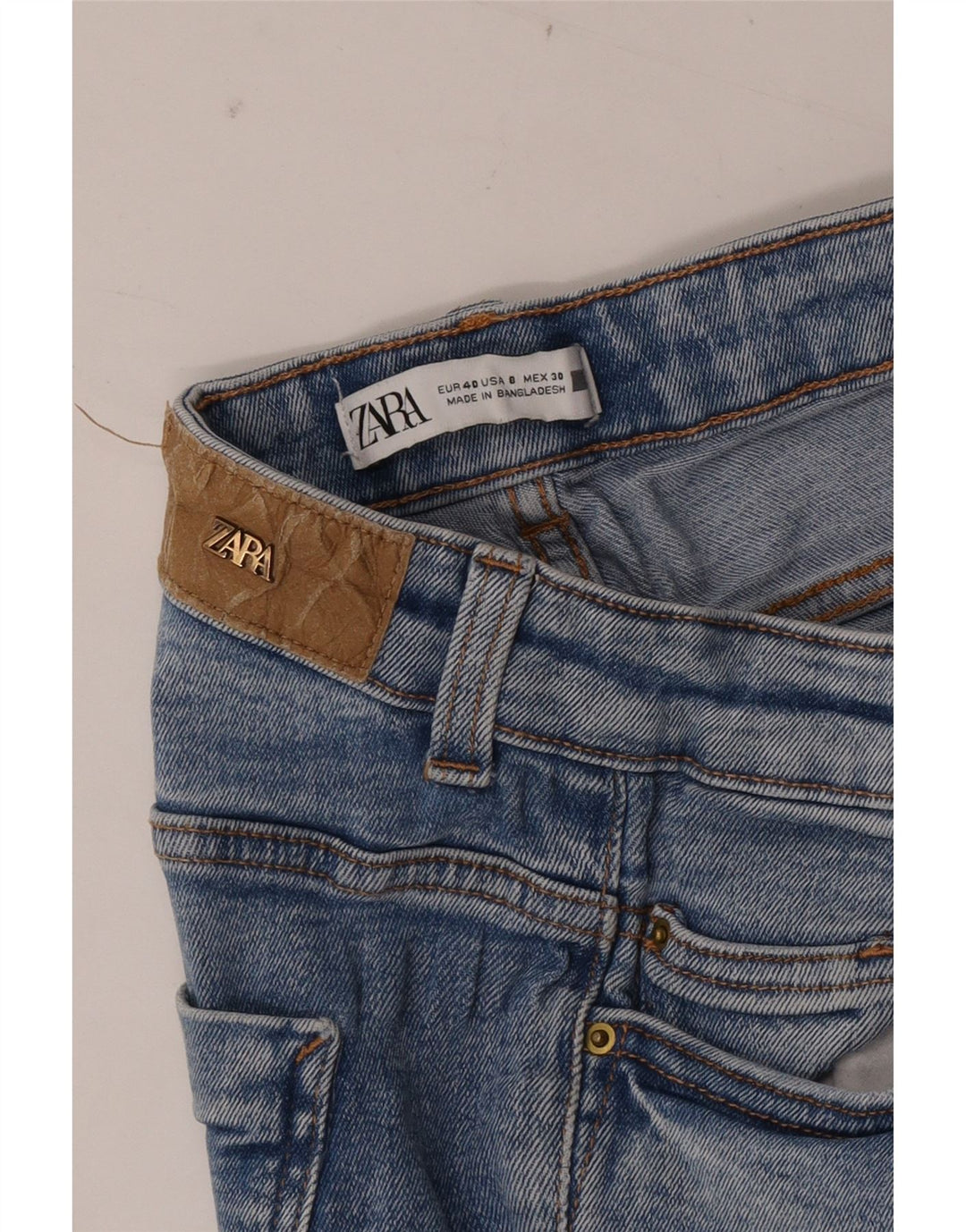 Zara Γυναικείο Slim Jeans EU 40 Medium W30 L27 Μπλε βαμβακερό