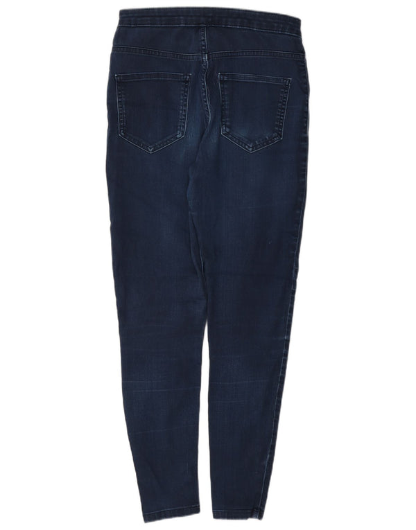 Marks & Spencer Γυναικεία Skinny Jeans UK 10 Small W27 L27 Navy Blue Cotton