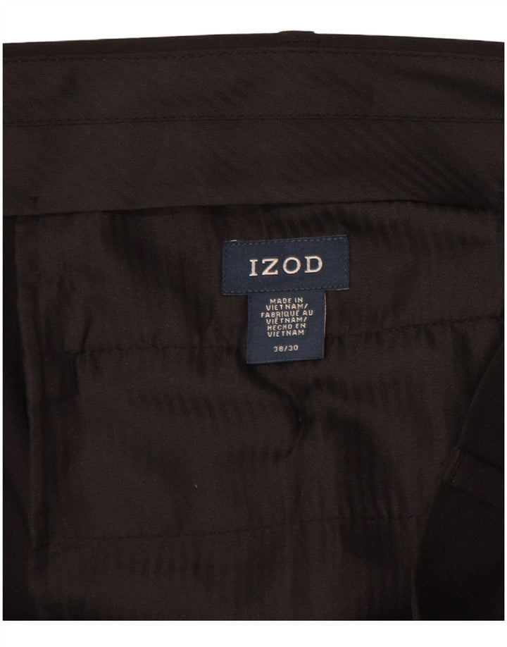 Ανδρικό ίσιο παντελόνι IZOD W38 L30 Μαύρο Πολυεστέρα