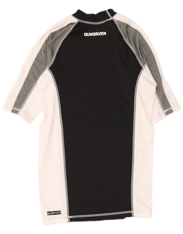 Ανδρικό γραφικό μπλουζάκι Quiksilver Top Large Black Colorblock Πολυεστέρας
