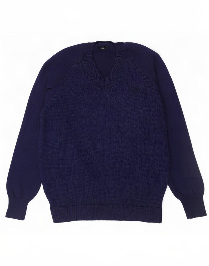 Fred Perry Ανδρικό πουλόβερ με λαιμόκοψη με λαιμόκοψη μεγάλου χρώματος μάλλινο