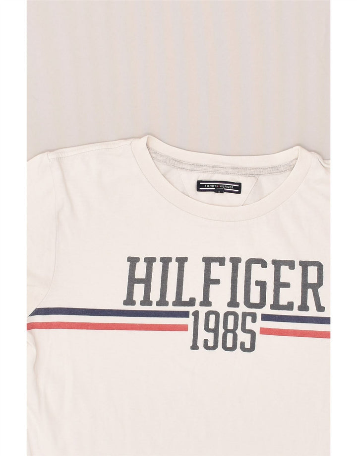 TOMMY HILFIGER Boys Graphic T-Shirt Top 13-14 Years Off White | Vintage Tommy Hilfiger | Thrift | Second-Hand Tommy Hilfiger | Used Clothing | Messina Hembry 