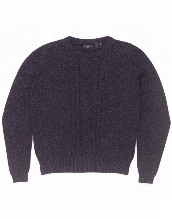 Gant Γυναικείο πουλόβερ με λαιμόκαυμα UK 18 XL Μαλλί αλπακά με φλύκταινα μπλε