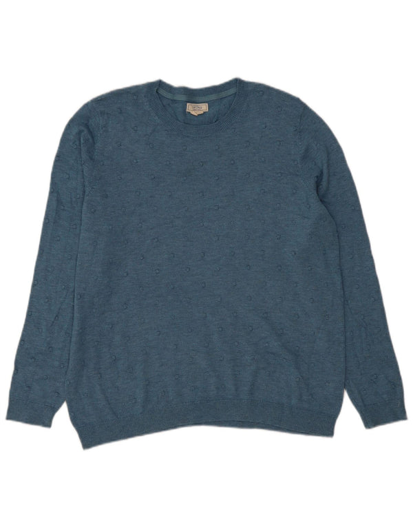 Γυναικείο πουλόβερ με λαιμόκοψη Fat Face UK 16 Large Blue Polyester