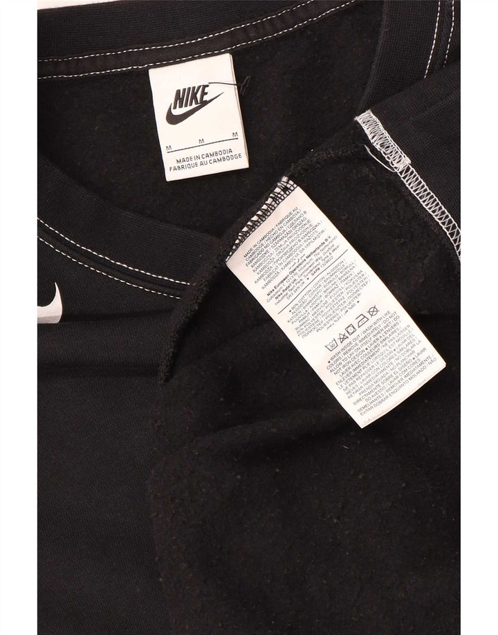 Ανδρικό γραφικό φούτερ μεγάλου μεγέθους Nike, μεσαίο μαύρο βαμβακερό