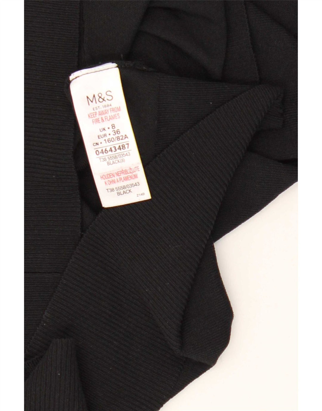 Marks & Spencer Γυναικεία Crop Oversized Ζακέτα πουλόβερ UK 8 Small Black