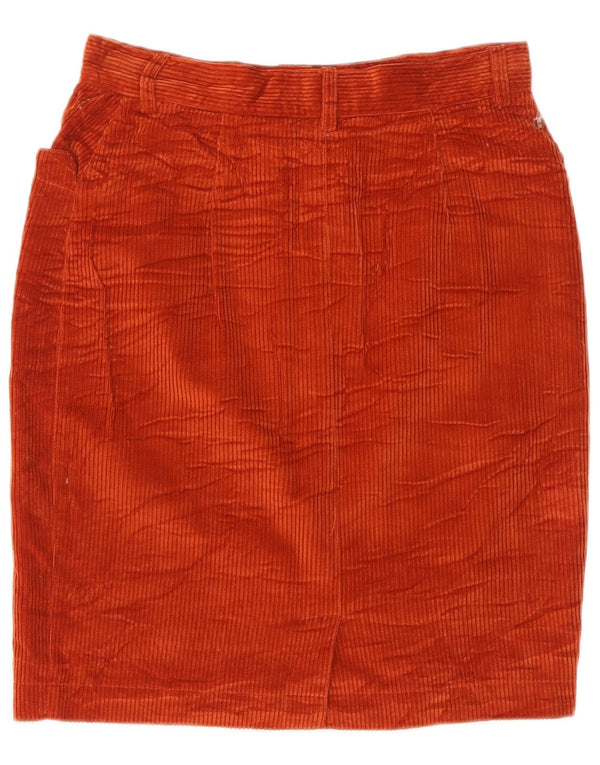 Olivia Hassler Γυναικεία κοτλέ φούστα IT 44 Medium W28 Πορτοκαλί βαμβακερή