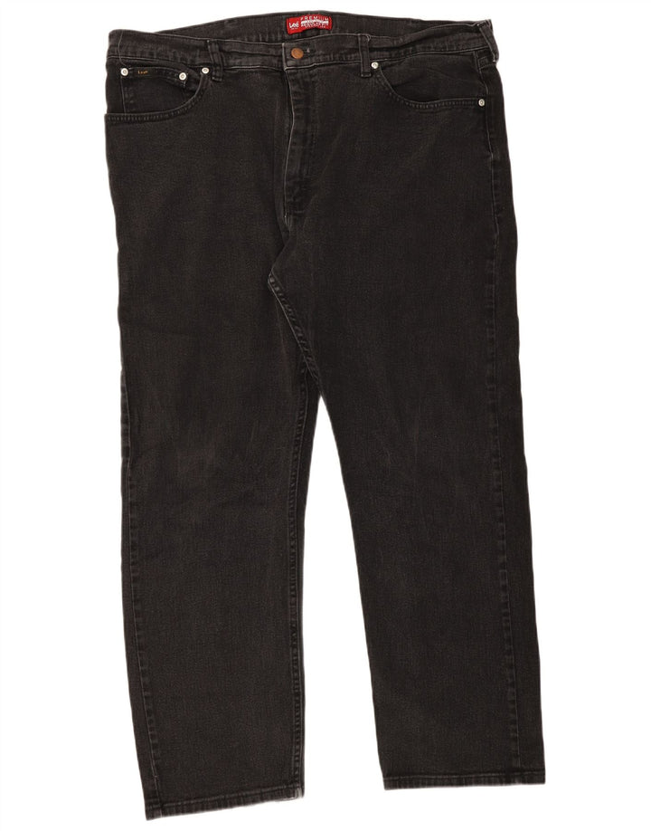 Ανδρικό τζιν Lee Regular Fit ίσιο W42 L30 μαύρο βαμβακερό