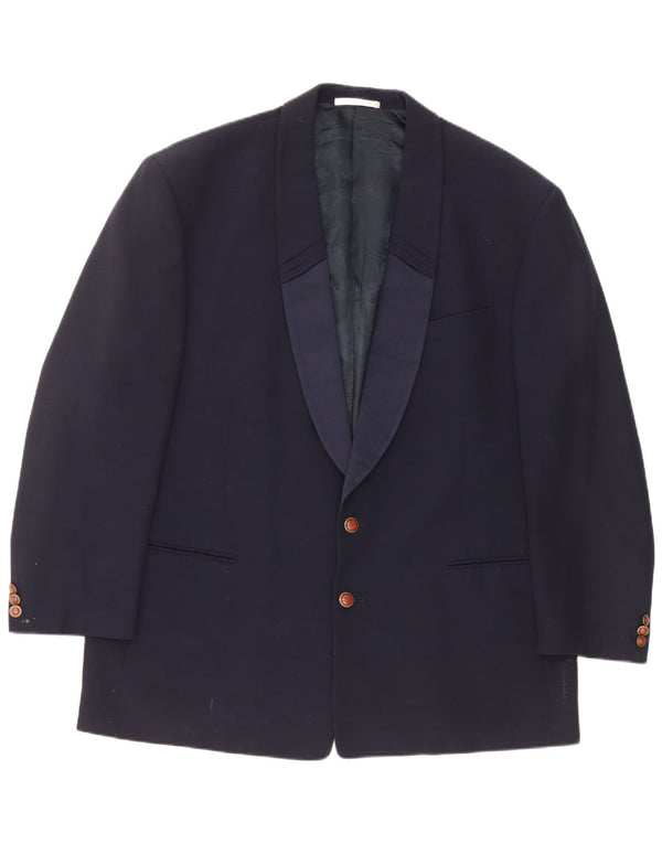 Carlo Pignatelli Ανδρικό σακάκι με 2 κουμπιά σακάκι IT 58 4XL Navy Blue Wool