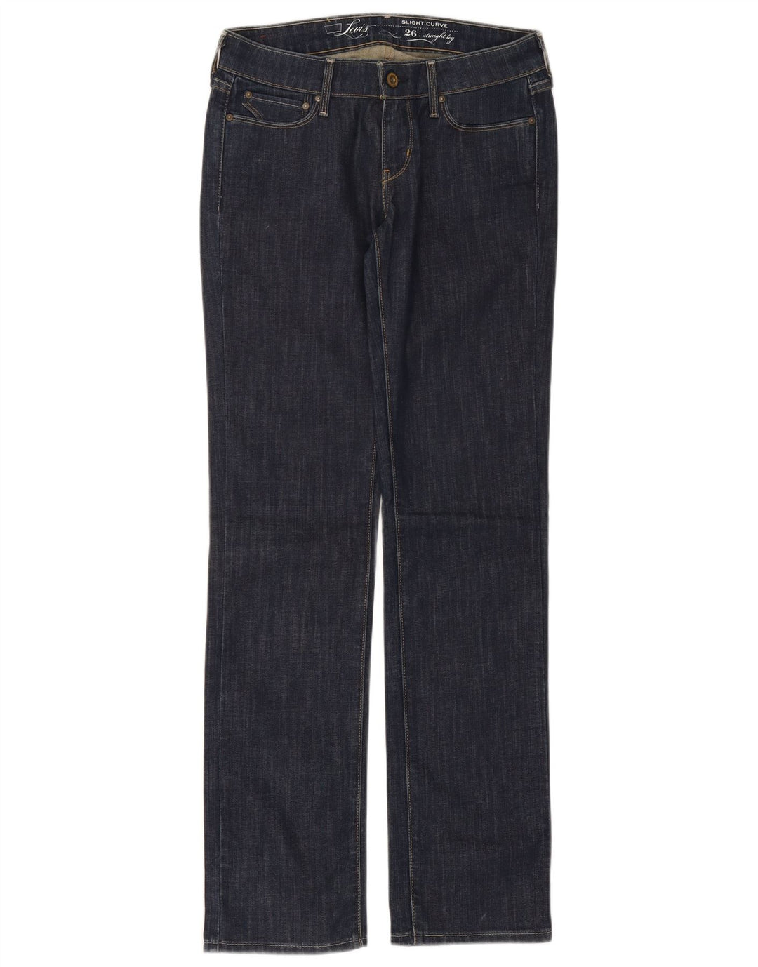 Γυναικείο τζιν Levi's Slight Curve Straight W26 L32 Navy Blue Cotton