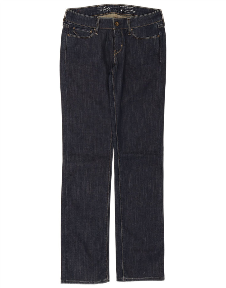 Γυναικείο τζιν Levi's Slight Curve Straight W26 L32 Navy Blue Cotton