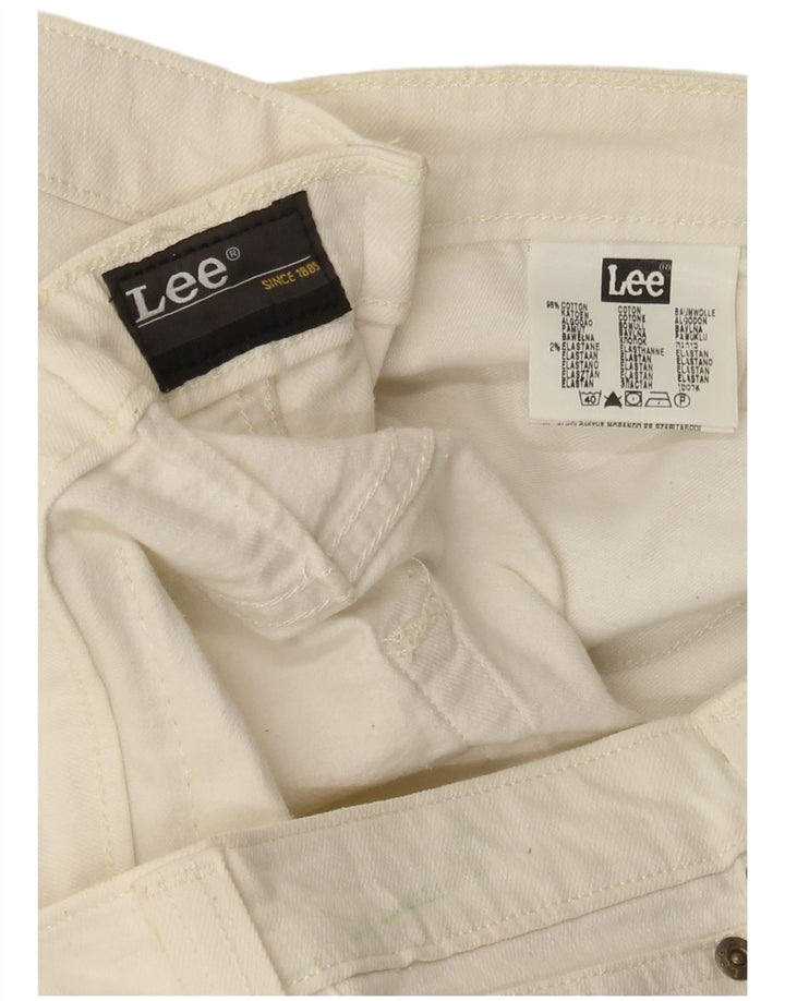 Lee Womens Powell Jeans W36 L33 Λευκό βαμβακερό