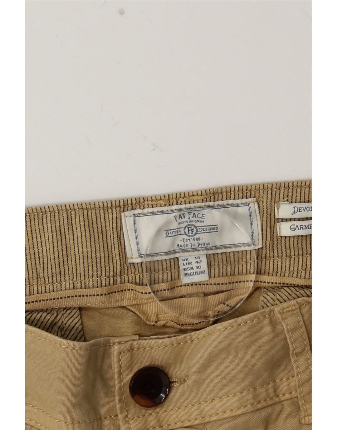FAT FACE Γυναικείο παντελόνι Chino Devon Regular Fit UK 14 Large W32 L26 Beige