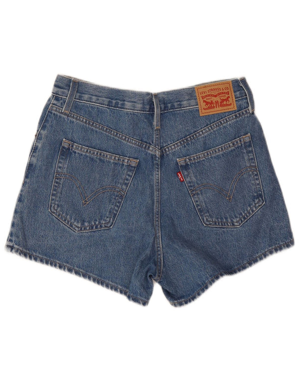Γυναικείο μαμά ψηλόμεσο τζιν σορτς Levi's W28 Μεσαίο μπλε βαμβακερό