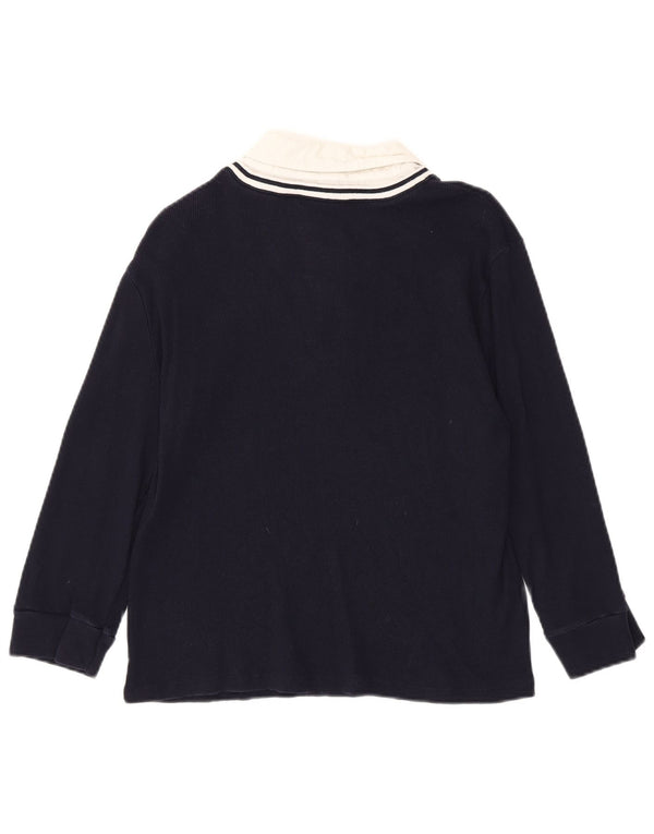 RALPH LAUREN Γυναικείο τοπ 3/4 μανίκι UK 18 XL Navy Blue Colorblock Βαμβακερό