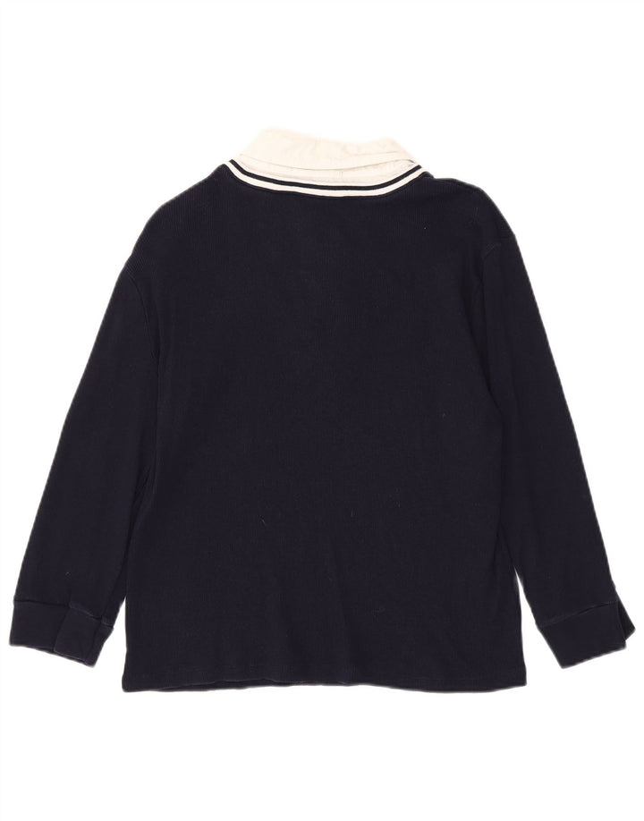 RALPH LAUREN Γυναικείο τοπ 3/4 μανίκι UK 18 XL Navy Blue Colorblock Βαμβακερό