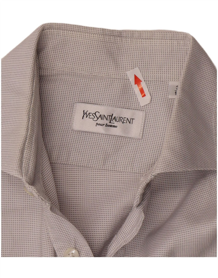 Yves Saint Laurent Ανδρικό επίσημο πουκάμισο 39 15 1/2 Medium Grey Check