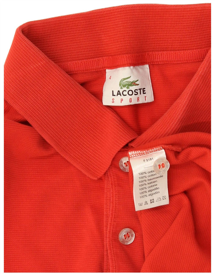 Ανδρικό πουκάμισο πόλο Lacoste Νούμερο 4 Μεσαίο κόκκινο βαμβακερό